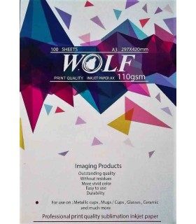 کاغذ سابلیمیشن 100 برگی A3- Wolf