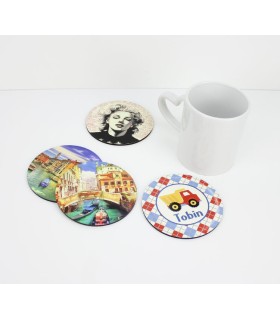 زیر لیوانی ام دی اف گرد سابلیمیشن