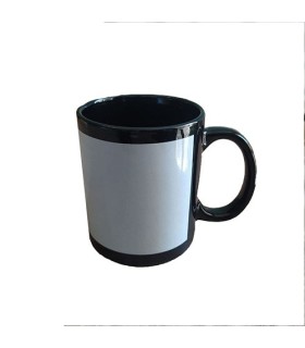 لیوان دسته و داخل مشکی جلو چاپ با جعبه