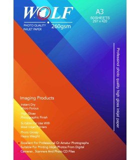 فتوگلاسه 260 گرم A3 - Wolf