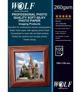 ابریشمی سافت سیلک 260 گرم چاپ عکس 10*15 - Wolf