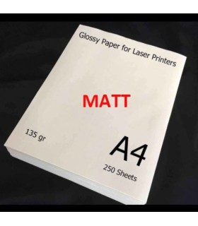 گلاسه لیزری 135 گرم 250 برگی A4 - مات