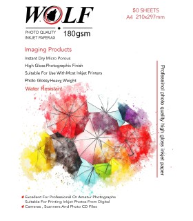 فتوگلاسه 180 گرم 50برگی A4 - Wolf