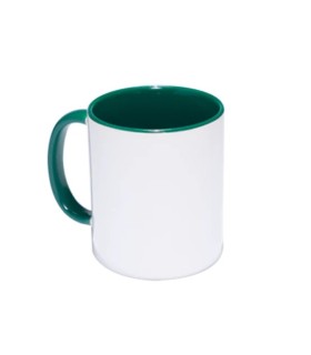 لیوان داخل و دسته سبز تیره