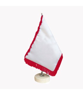 پرچم رومیزی قرمز (پارچه، میله و پایه سنگی)