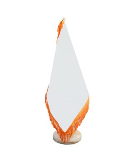 پرچم رومیزی نارنجی (پارچه، میله و پایه سنگی)