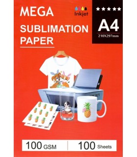 کاغذ سابلیمیشن 100 برگی A4 - Mega