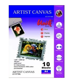 کاغذ کنواس A4 ضدآب جوهر افشان - UNIK