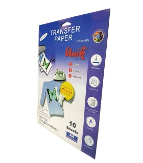 کاغذ ترنسفر تی شرت روشن A4 - Unik