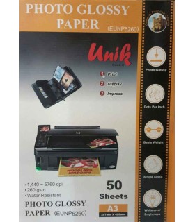 فتوگلاسه 260 گرم A3 - Unik-RC